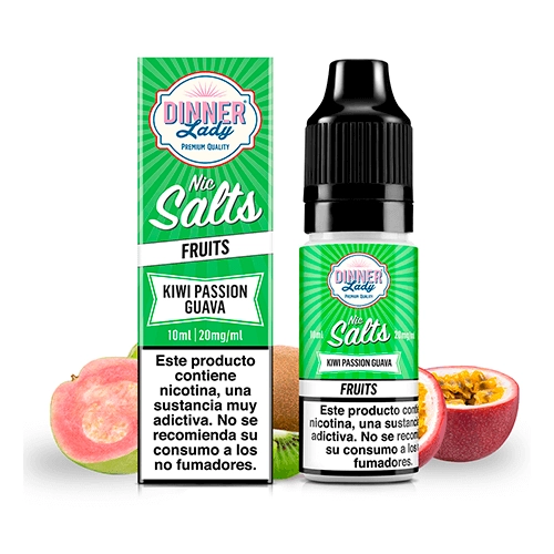 Kiwi Passion Guava 10ml 20mg Bar Salt Dinner Lady